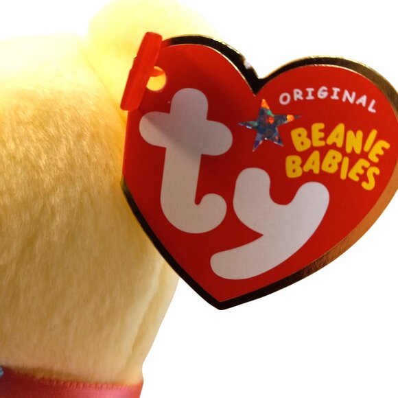Ty Beanie Babies Bear Eggs 2005 Yellow Plush Easter Embroidered Egg Design NEW - Picture 4 of 6